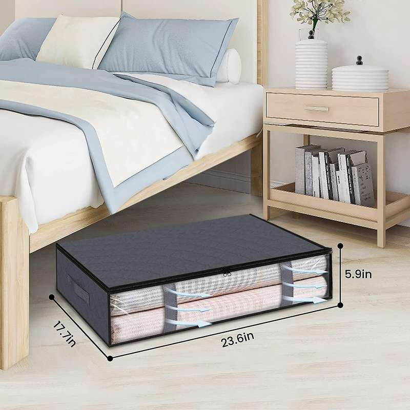 Storage Bins Clothes Storage,foldable Blanket Storage Bags, Under Bed Storage Containers for Organ