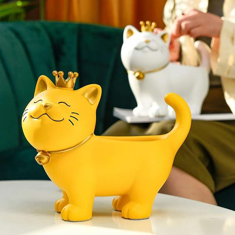 Storage Box Statue Nordic Modern Room Decoration Accessories Gift Statue for Friends Desktop Decor D