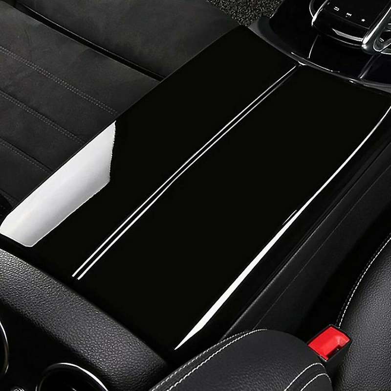 Storage Box Panel Cover Armrest Box Panel for C Class W205 GLC X253 Center Console Cover Stickers Tr