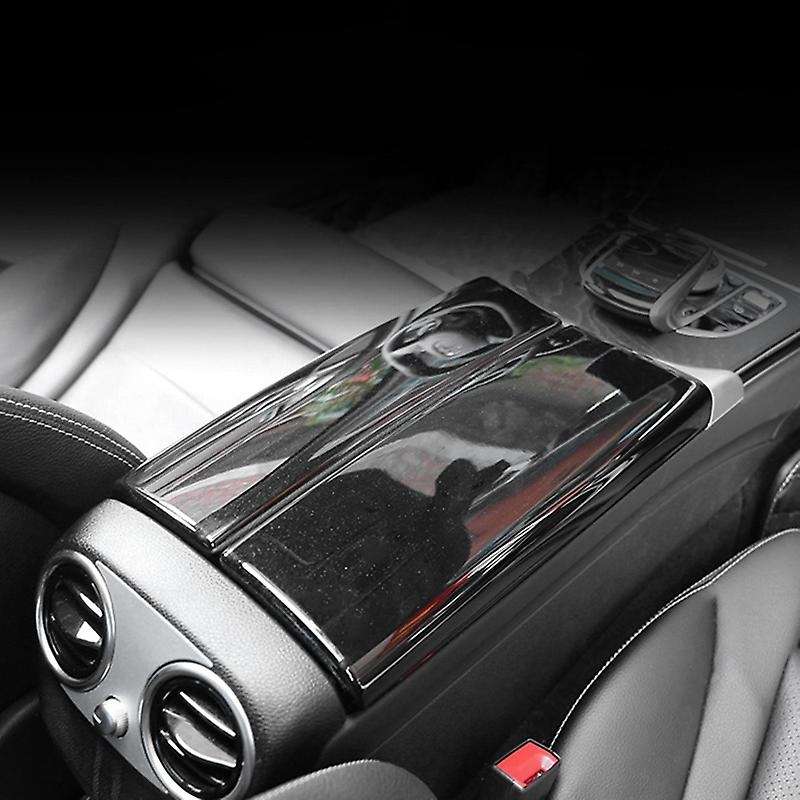 Storage Box Panel Cover Armrest Box Panel for C Class W205 GLC X253 Center Console Cover Stickers Tr