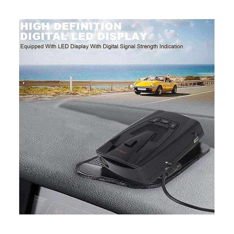 Str-555 Car Radar Full-frequency English Russian Thai Voice Auto Vehicle Speed Alert Alarm Warning