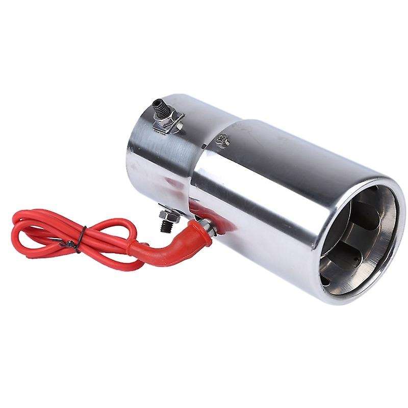 Straight Exhaust Muffler Tip Pipe with LED Light Universal Vehicles Bolt-on to Car Modified Single O
