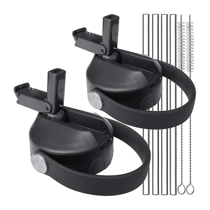 Straw Lids for Wide Mouth 32 40 Oz,Flexible Handle Replacement Lid Straws