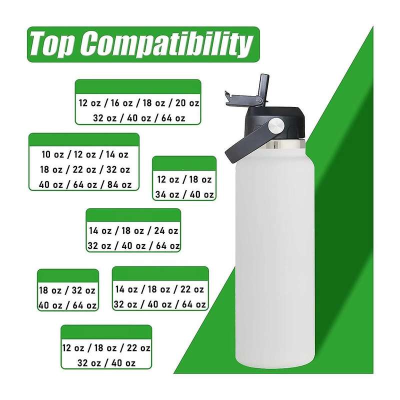 Straw Lids for Wide Mouth 32 40 Oz,Flexible Handle Replacement Lid Straws