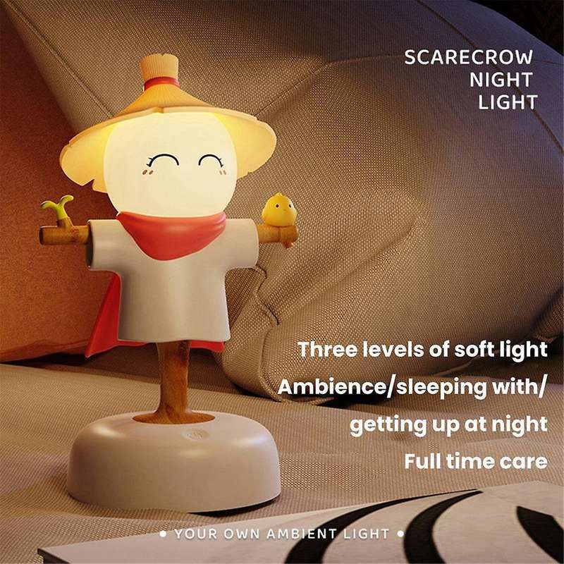 Straw Man USB Home Decor Night Light Bedside Atmosphere Night Light Birthday Gift Night Light