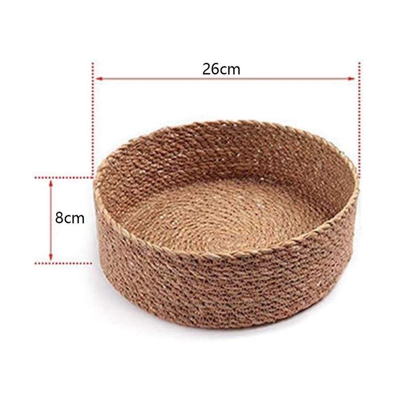 Straw Woven Basket Laundry Hamper Wear-resistant Snacks Toys Storage Bag Sundries Storage Bins For
