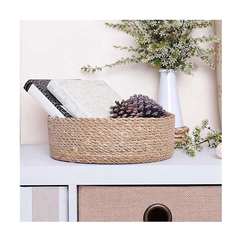 Straw Woven Basket Laundry Hamper Wear-resistant Snacks Toys Storage Bag Sundries Storage Bins For
