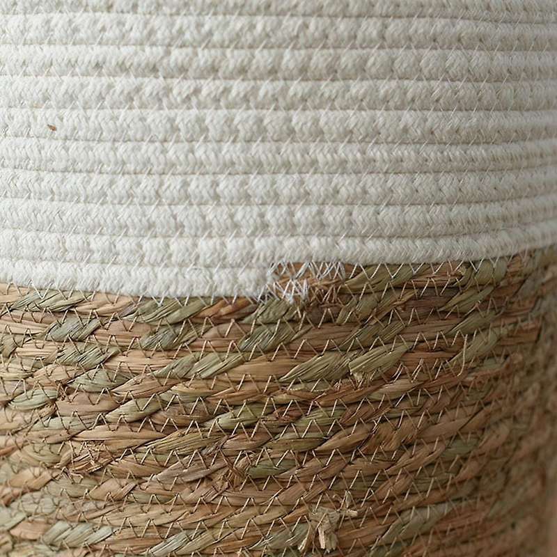 Straw Cotton Rope Woven Storage Basket Simple Plant Pot Woven Flower Pot Home Indoor Decoration Flow