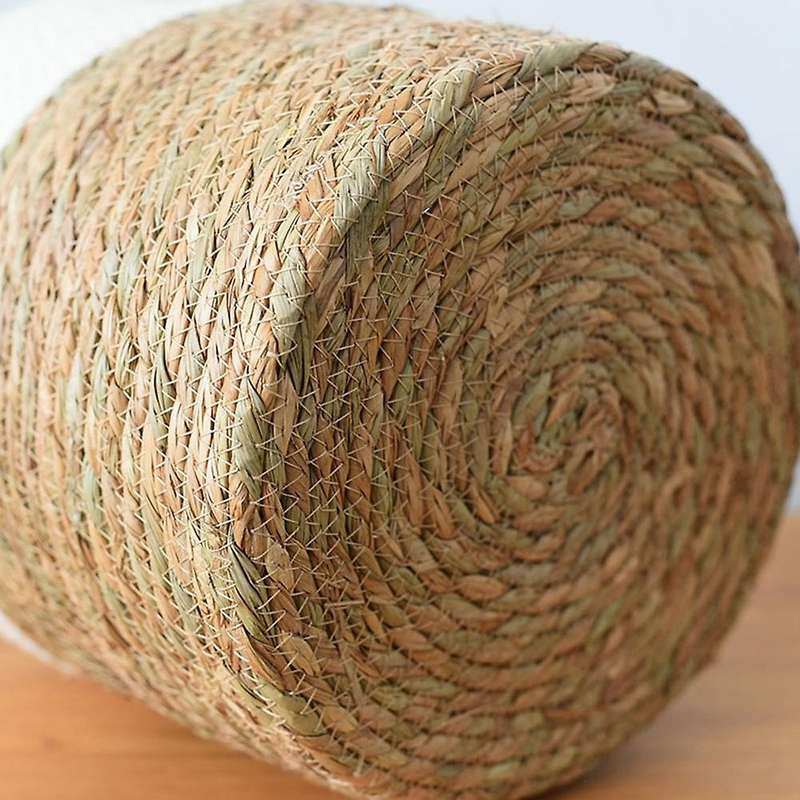 Straw Cotton Rope Woven Storage Basket Simple Plant Pot Woven Flower Pot Home Indoor Decoration Flow