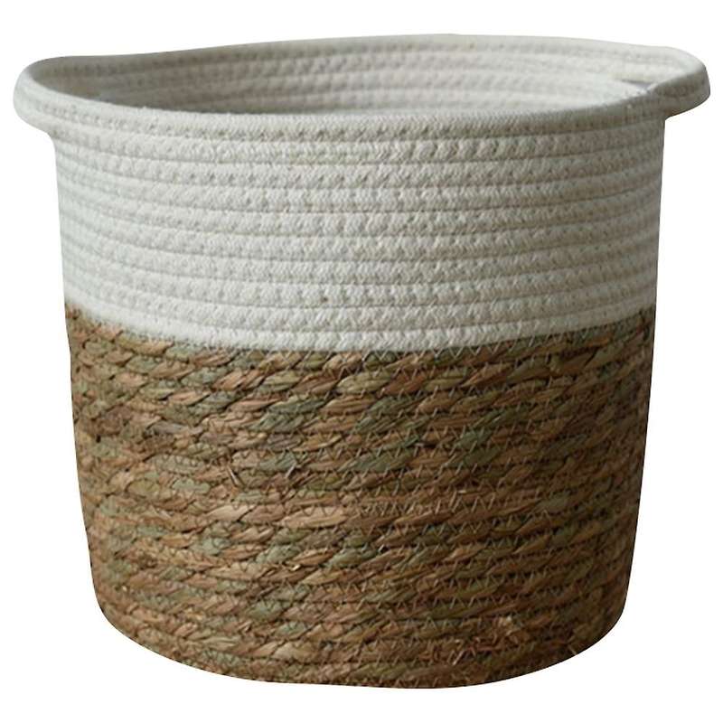 Straw Cotton Rope Woven Storage Basket Simple Plant Pot Woven Flower Pot Home Indoor Decoration Flow