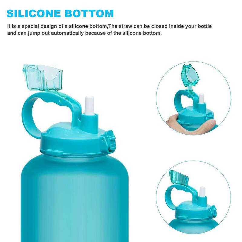Straws Compatible Gallon Water Bottle , Reusable Adjustable Straws for 1000Ml/2000Ml Jug, 3 Straws S