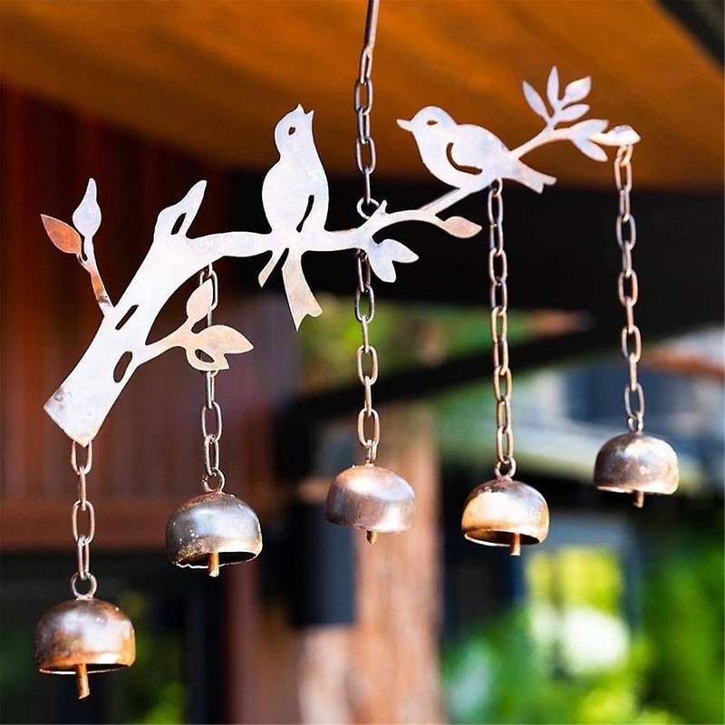 Stunning Birds Bells Wind Chime for Outdoor Garden and Indoor Room Embellishment