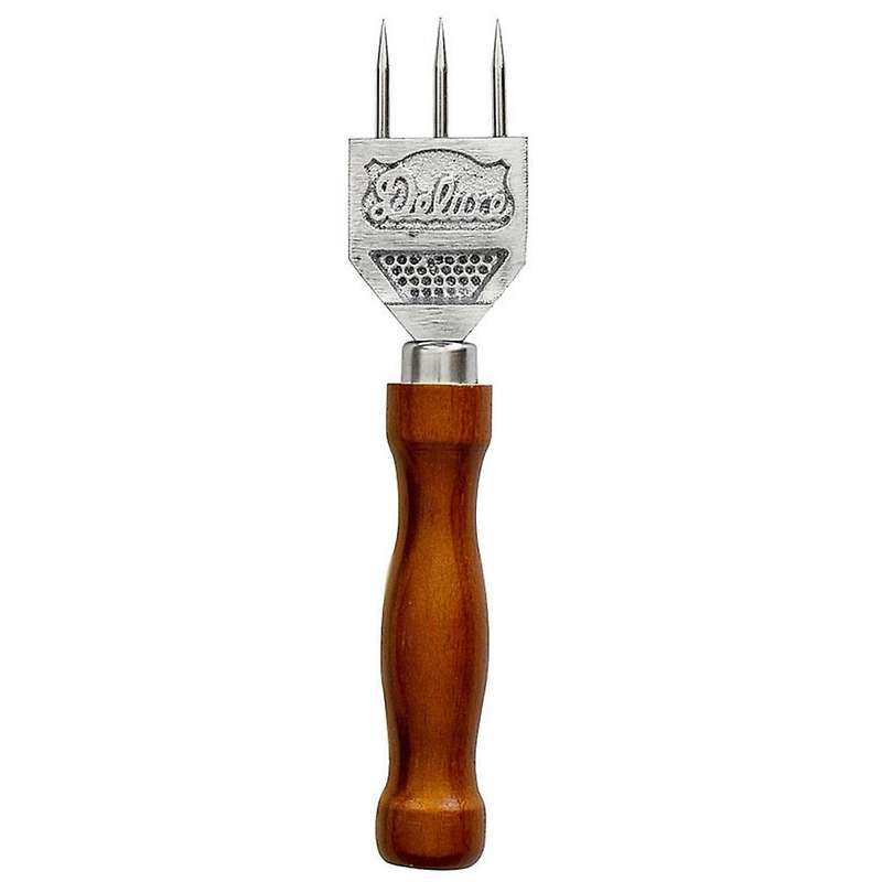 Sturdy Ice with Solid Wood Handle Stainless Steel Three Pronged Ice for Cocktail Bartender