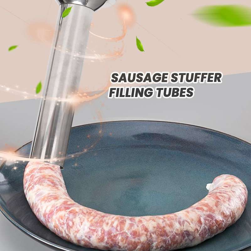 Stuffing Tubes,Stainless Steel Funnels Attachment for Manual Sausage Stuffer, for Food Grinders ( 3