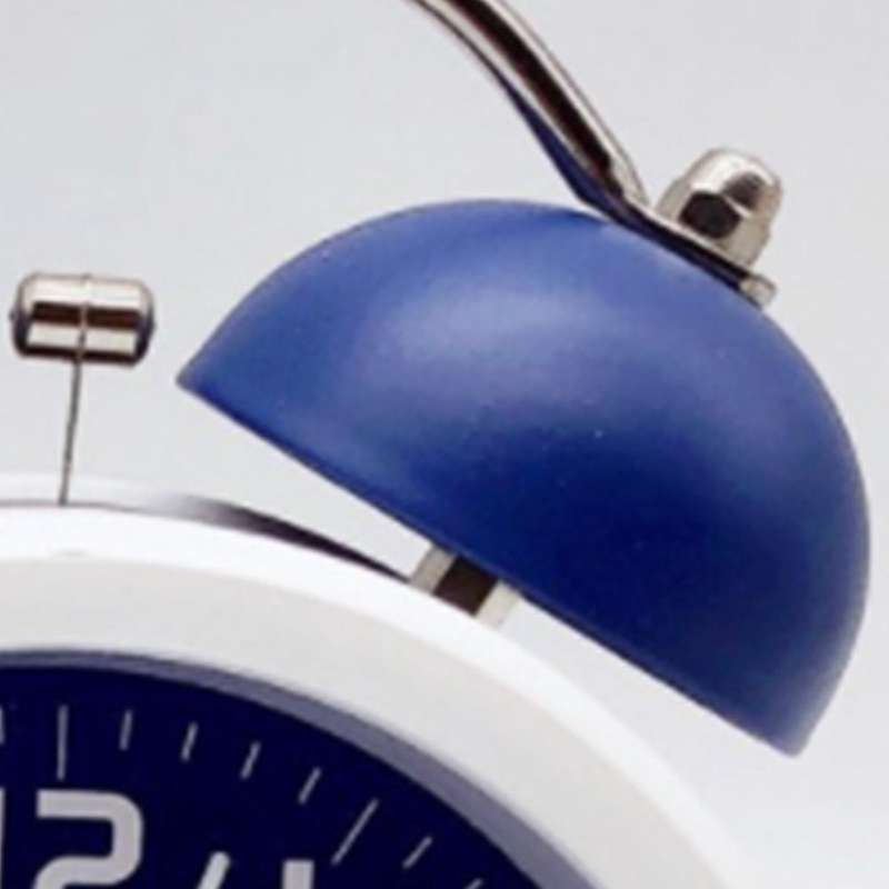 Style Alarm Clock with Twin Bell Bedside Desk and Shelf Clock with Backlight for Heavy Sleepers Blue
