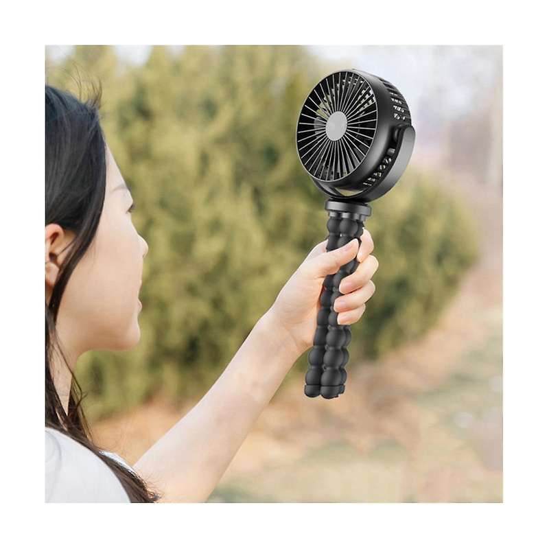 Stroller Fan, 5200mah Battery Portable Fan with 360 Pivoting, Personal Fan with Flexible Tripod Fo