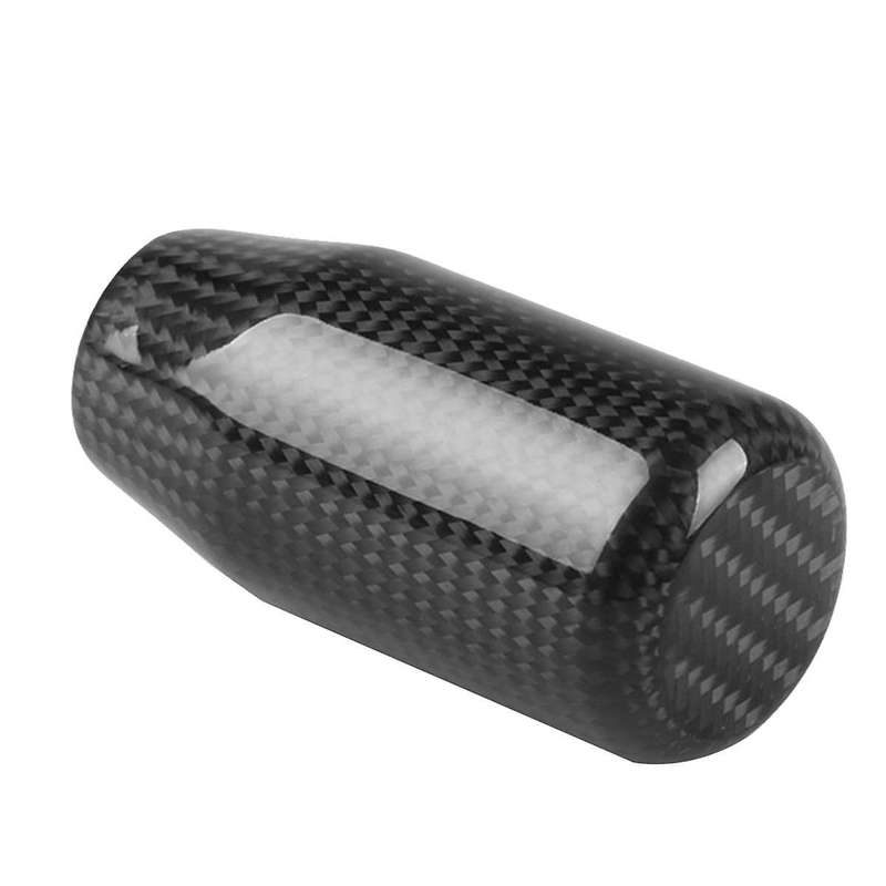 Style Universal Carbon Fiber Manual Gear Shift Knob with 3 Adapter for Most Car Decorations Classic