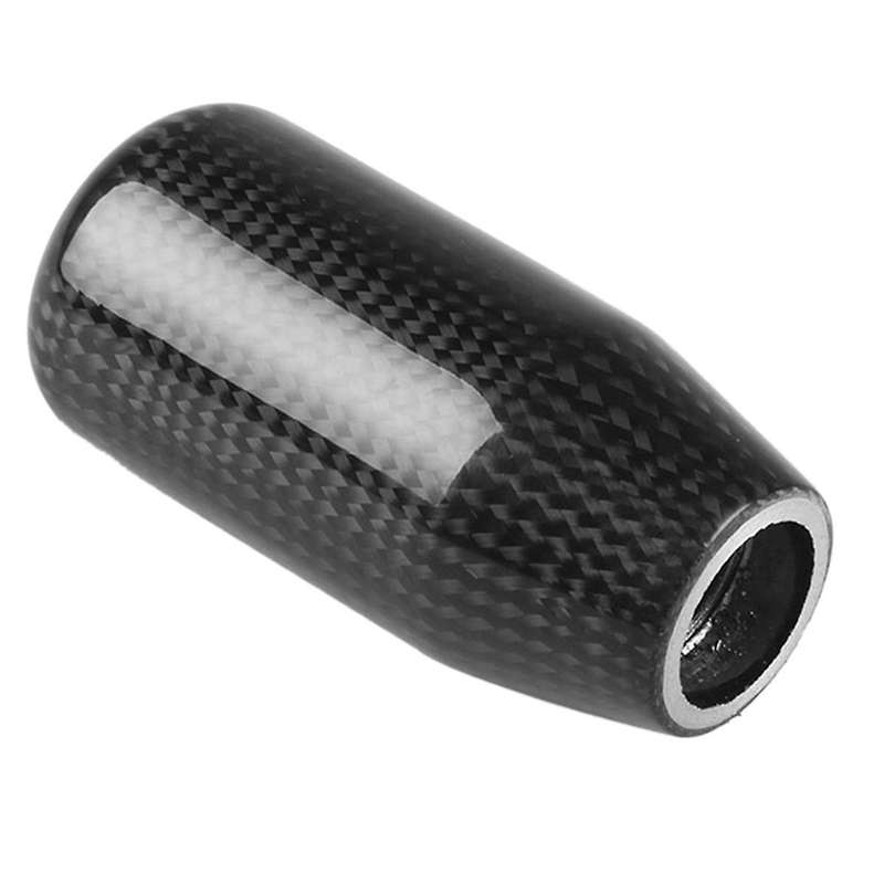 Style Universal Carbon Fiber Manual Gear Shift Knob with 3 Adapter for Most Car Decorations Classic
