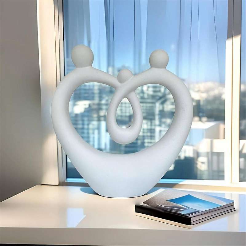 Stylish Sculpture Family Happiness - Timeless Family Sculpture Home Decor - Abstract Decorative Stat