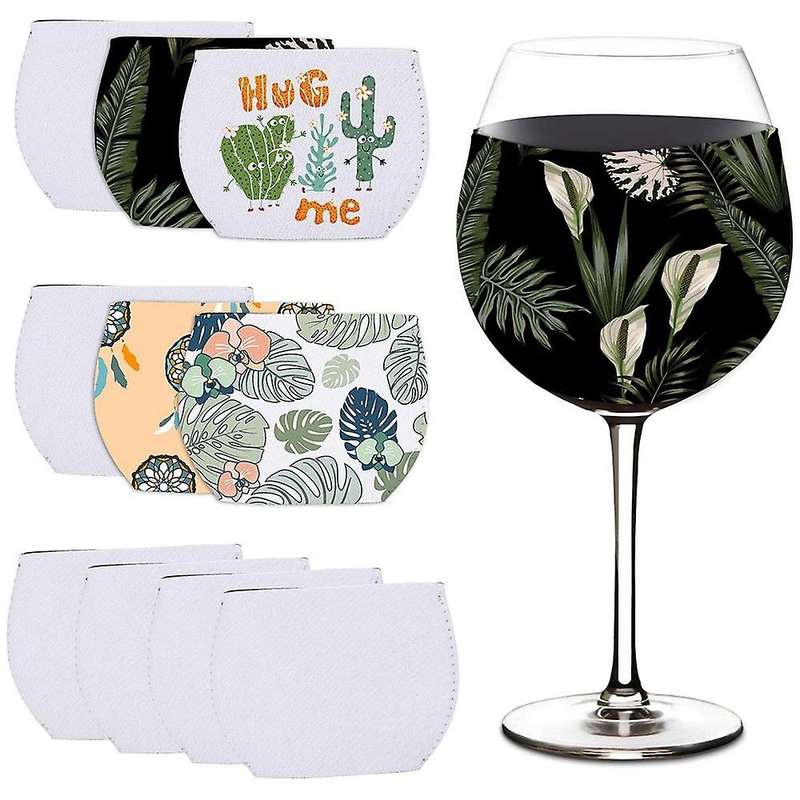 Sublimation Blanks Wine Glass Sleeve Wine Glasses Drink Holder Sublimation Ornaments Supplies