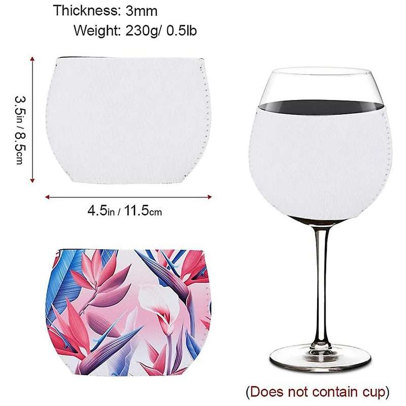 Sublimation Blanks Wine Glass Sleeve Wine Glasses Drink Holder Sublimation Ornaments Supplies