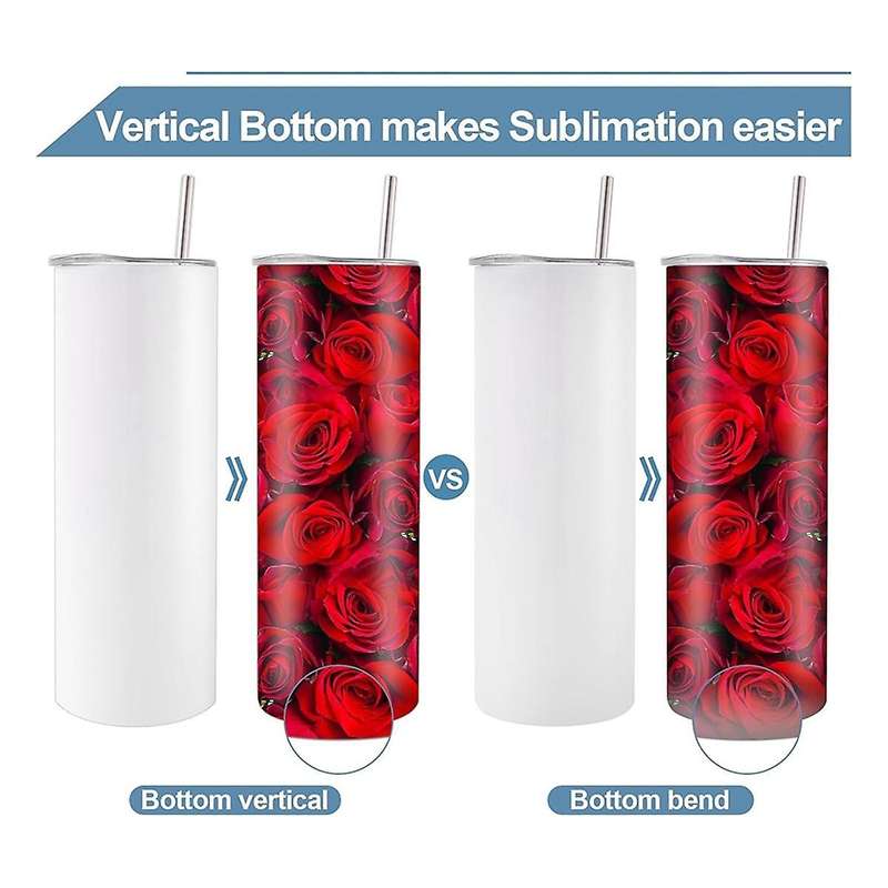 Sublimation Tumbler 20 Oz, Sublimation Blank Tumbler with Lid and Straw for Heat Transfer Projects D