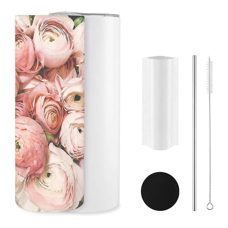 Sublimation Tumbler 20 Oz, Sublimation Blank Tumbler with Lid and Straw for Heat Transfer Projects D