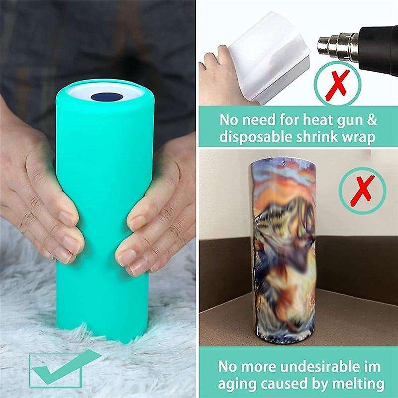 Sublimation Blanks Glass Silicone Strap Kit for 20 Tight Straight Blanks, Sublimation Blanks Glass