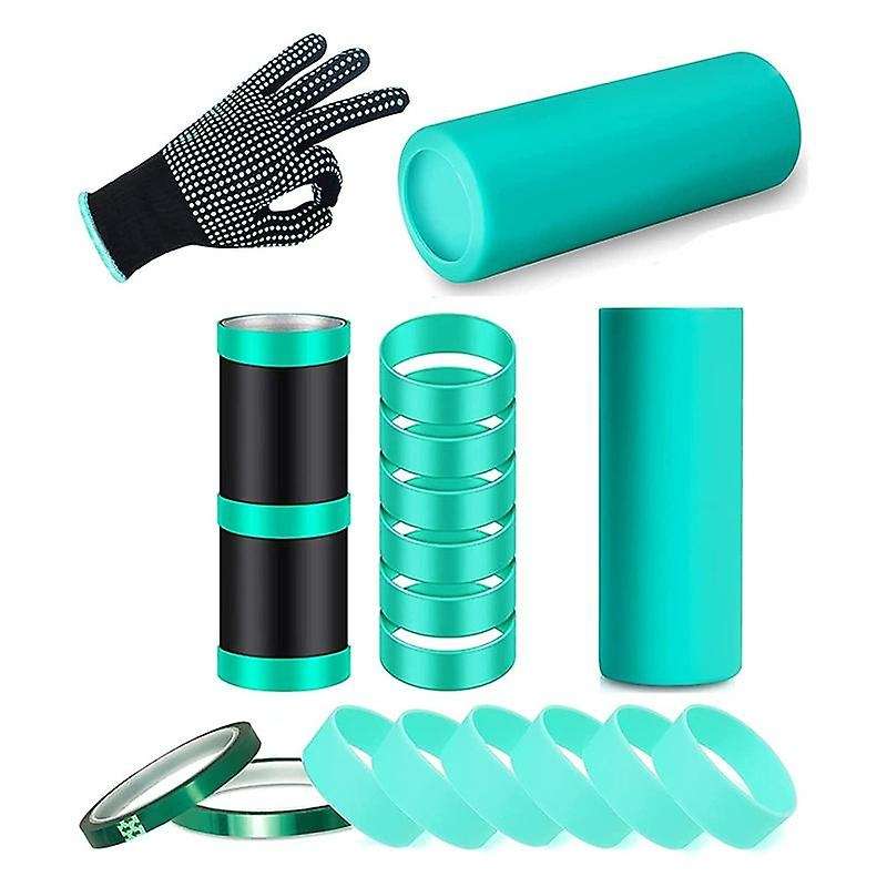 Sublimation Blanks Glass Silicone Strap Kit for 20 Tight Straight Blanks, Sublimation Blanks Glass