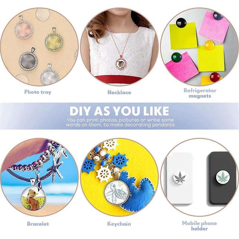 Sublimation Blank Aluminum Stickers DIY Button Badge Kit for Badge Holder DIY Photo Tray Heat Transf