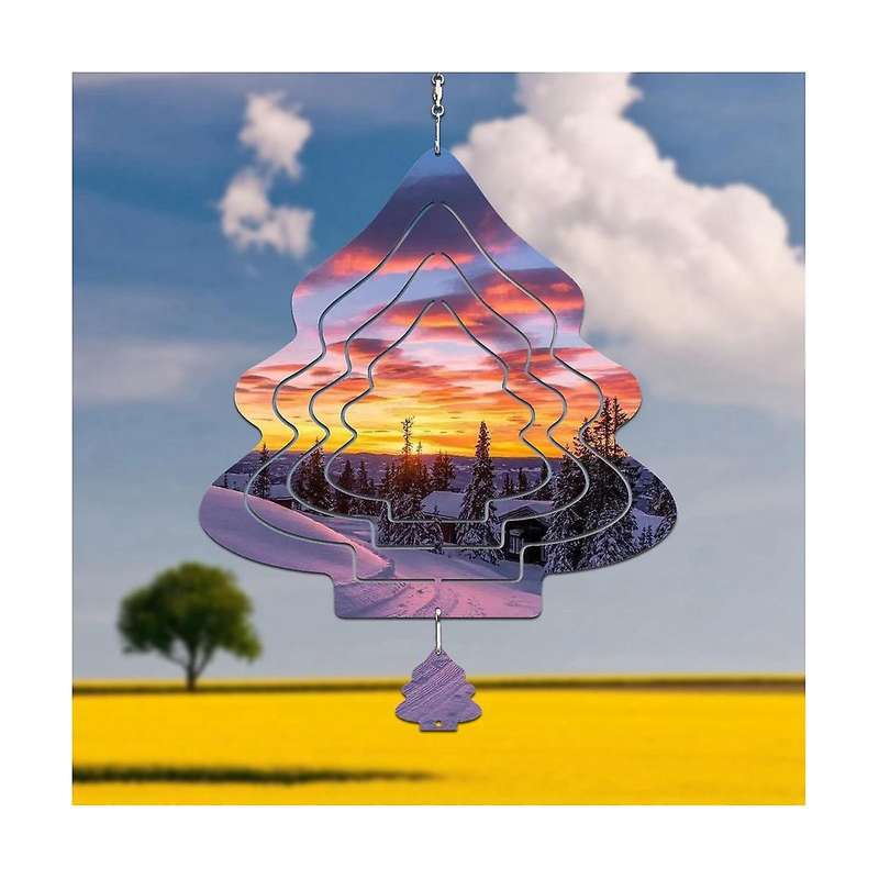 Sublimation Wind Spinner Blanks 10 Inch Shaped,4 Pcs 3d Double Sided Metal Wind Spinners for Yard G
