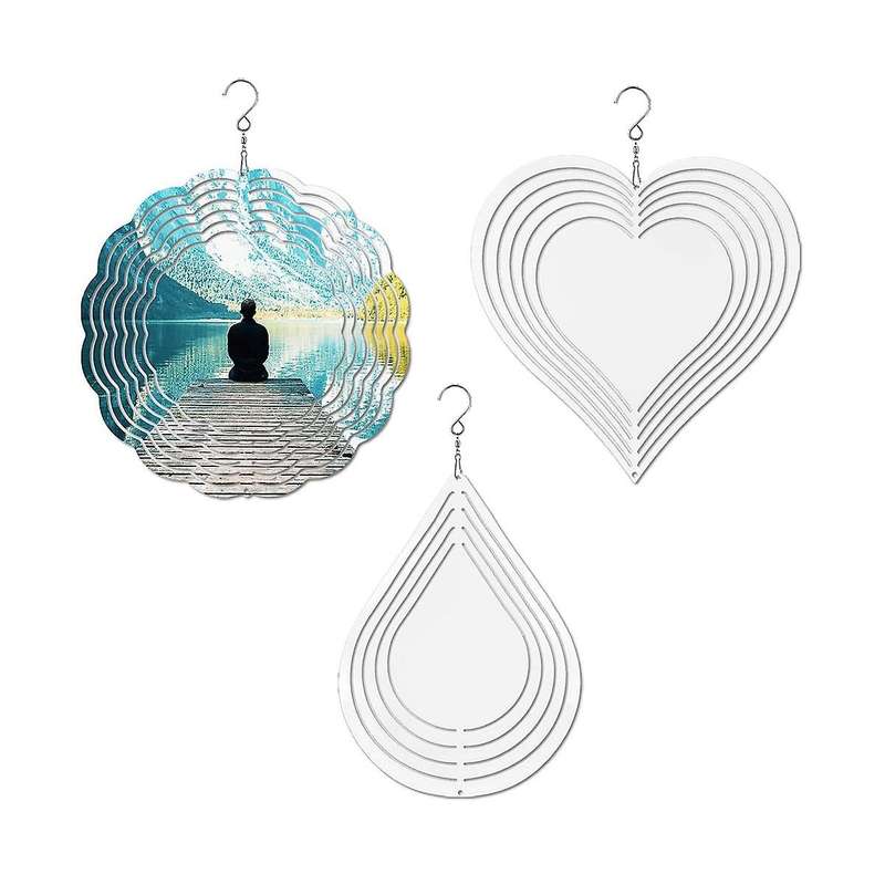 Sublimation Wind Spinner Blanks, Metal Blank Wind Spinners Wind Kinetic Sculptures for Garden Wind