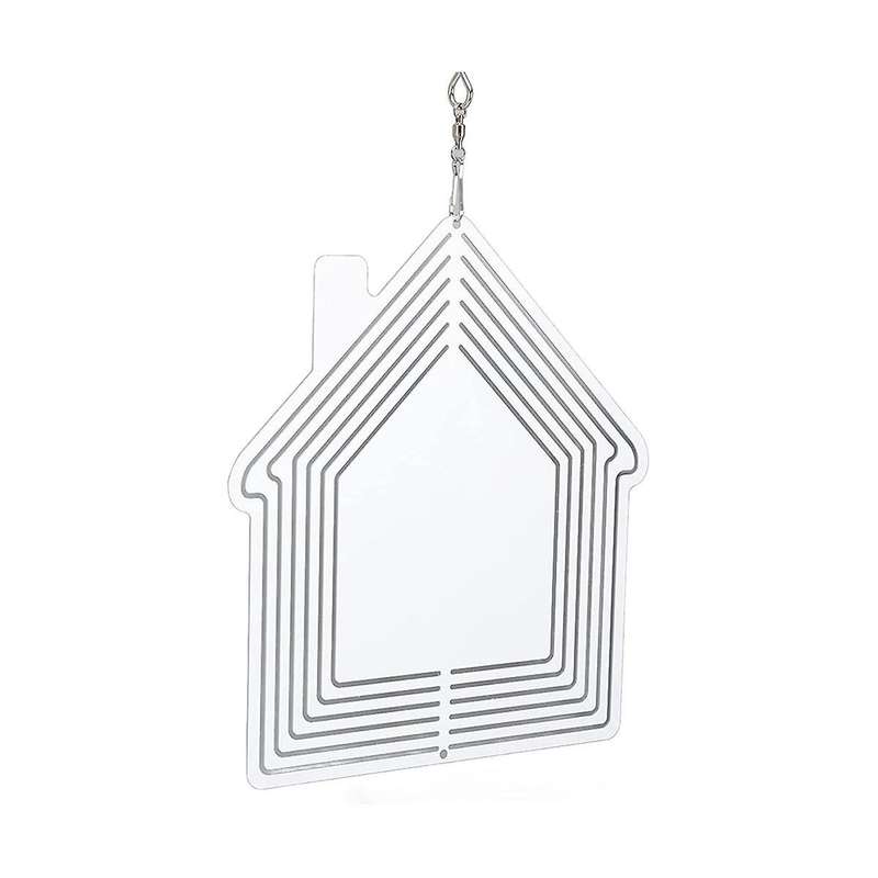 Sublimation Wind Spinner Blank,4pcs 10 Inch Wind Spinner Hanging 3d Aluminum Double Sided Sublimati