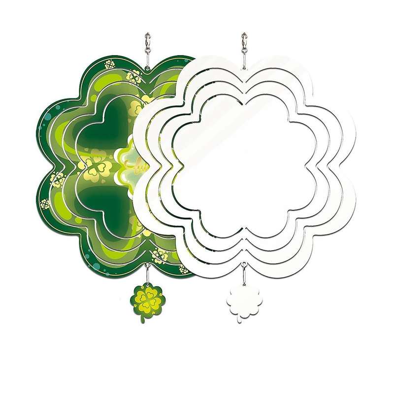 Sublimation Wind Spinner Chime Blanks, 4 Pack 10 Inch 3d Double Sided Wind Spinners for Indoor Outd