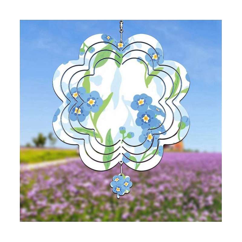 Sublimation Wind Spinner Chime Blanks, 4 Pack 10 Inch 3d Double Sided Wind Spinners for Indoor Outd