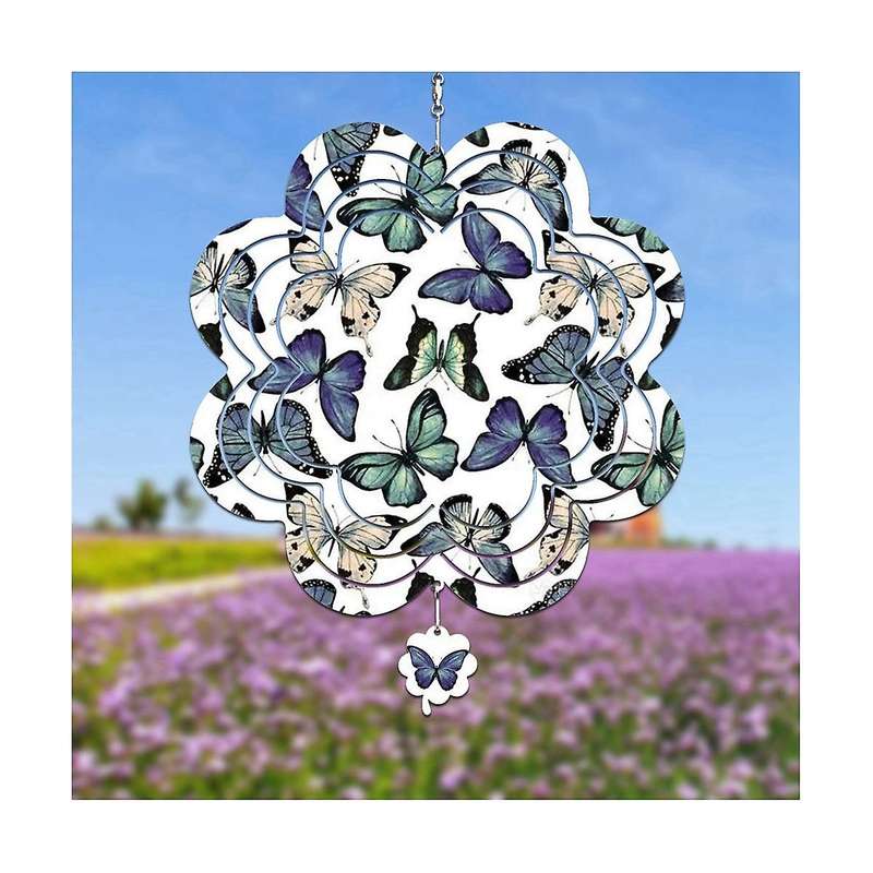 Sublimation Wind Spinner Chime Blanks, 4 Pack 10 Inch 3d Double Sided Wind Spinners for Indoor Outd