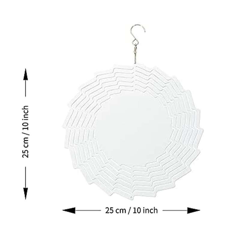 Sublimation Wind Spinner Blank,4pack 10inch Wind Spinner Hanging 3d Aluminum Double Sided Sublimati