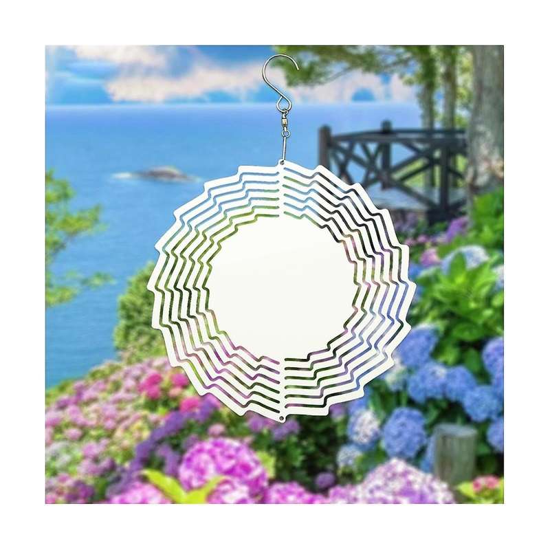 Sublimation Wind Spinner Blank,4pack 10inch Wind Spinner Hanging 3d Aluminum Double Sided Sublimati