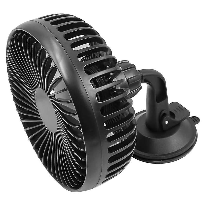 Suction Cup Car Fan Portable USB Fan 12V/24V Universal High Wind Silent Rotatable Small Noise Cooli