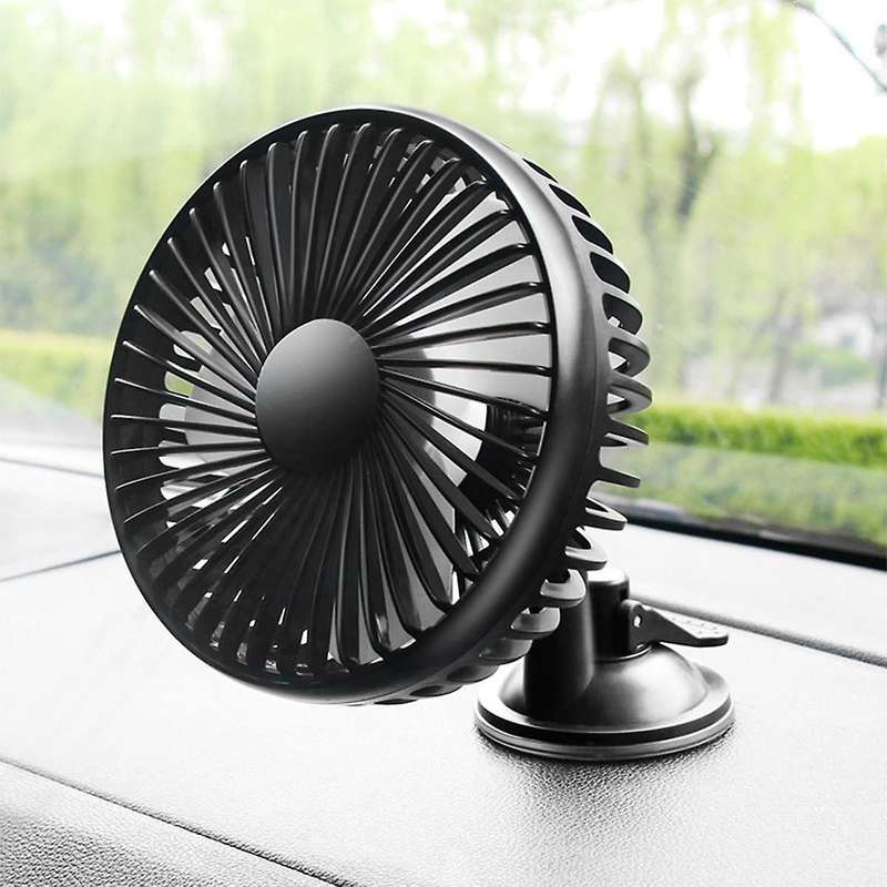 Suction Cup Car Fan Portable USB Fan 12V/24V Universal High Wind Silent Rotatable Small Noise Cooli
