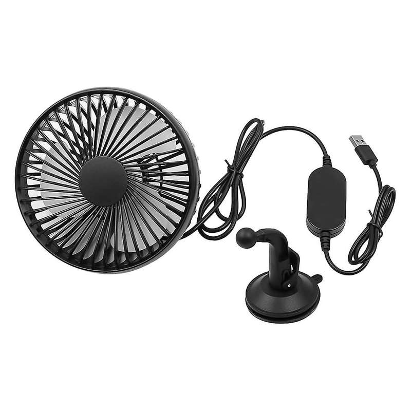 Suction Cup Car Fan Portable USB Fan 12V/24V Universal High Wind Silent Rotatable Small Noise Cooli