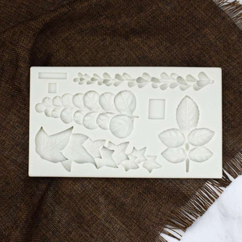 Succulent Ivy Eucalyptus Leaves Silicone Mold Trailing Mould Fondant Cake Decorating Tools Sugarcra