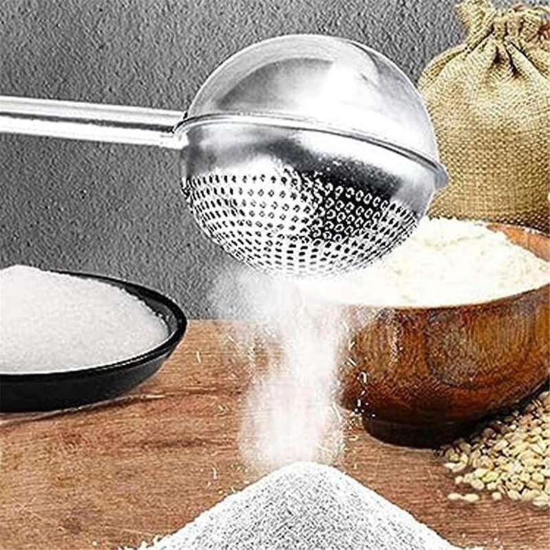 Sugar Shaker Duster - Stainless Steel Sugar Shaker Stainless Steel Handle Dusting Wand