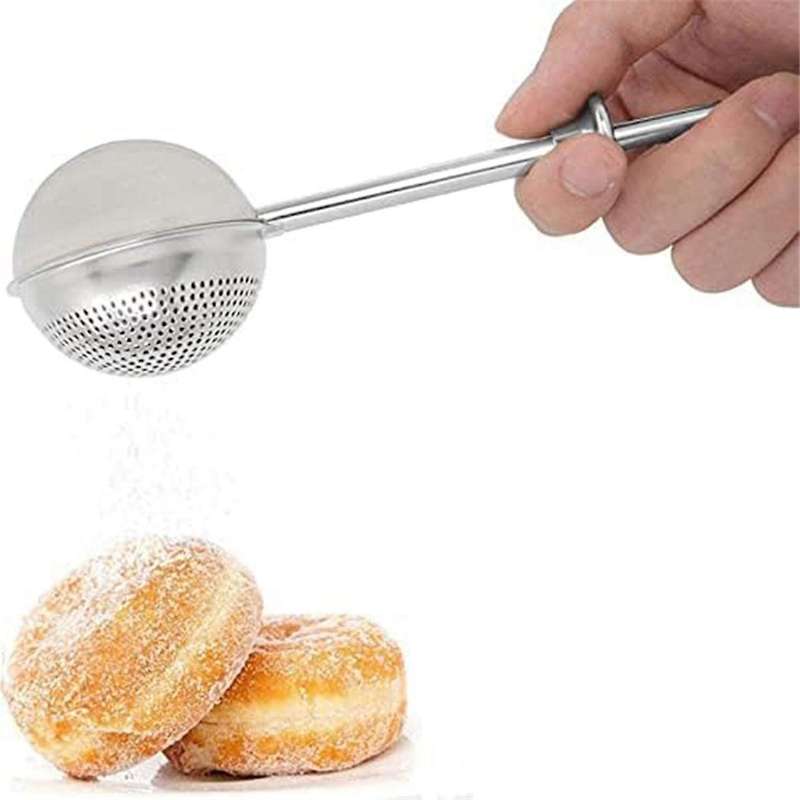 Sugar Shaker Duster - Stainless Steel Sugar Shaker Stainless Steel Handle Dusting Wand