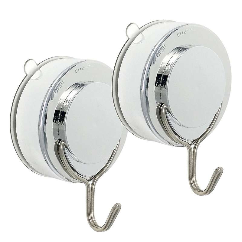 Suction Hook 2 Pack Vacuum Stainless Steel Suction Cup Hooks,Triple Hooks Wall Hook,Bath Towel Hook