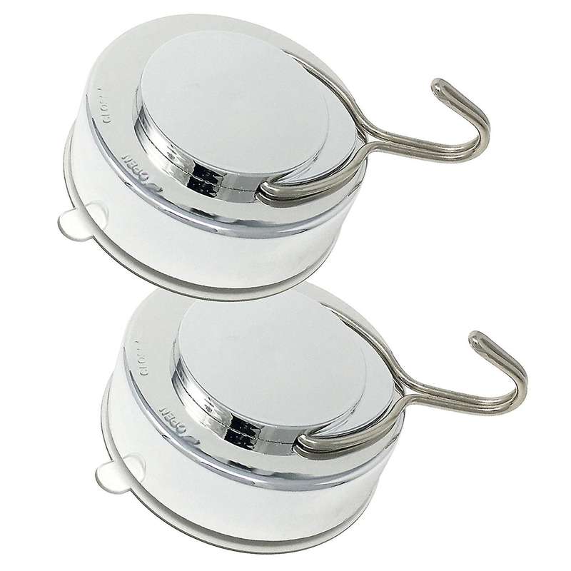 Suction Hook 2 Pack Vacuum Stainless Steel Suction Cup Hooks,Triple Hooks Wall Hook,Bath Towel Hook