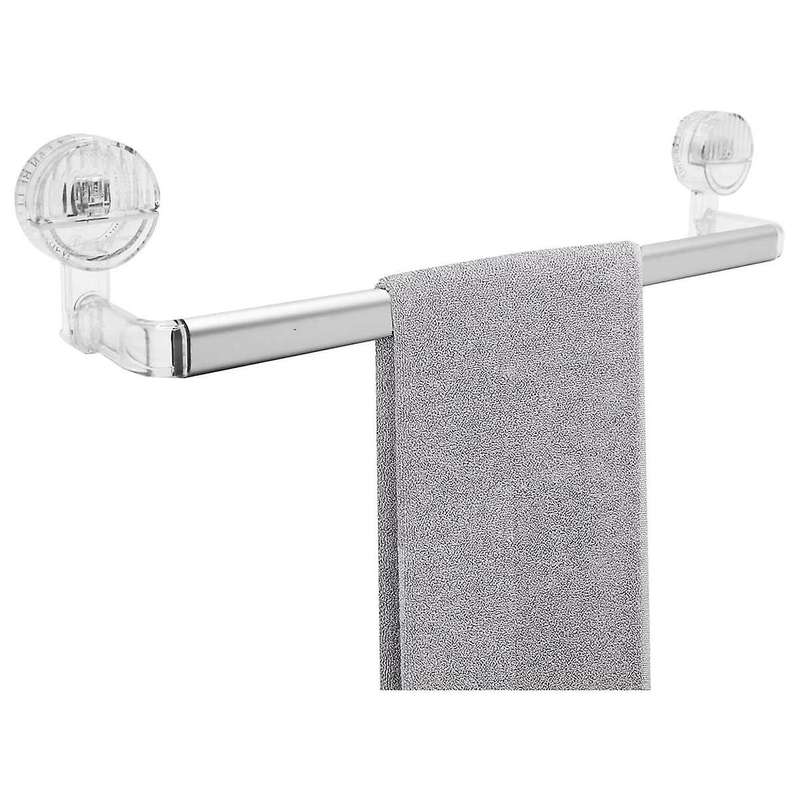Suction Cup Towel Bar , Removable Vacuum Suction Towel Holder Self Adhesive Towel Rack for Bathroom