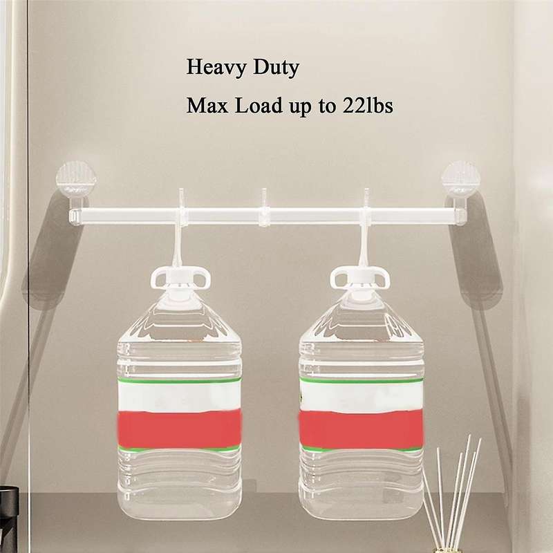Suction Cup Towel Bar , Removable Vacuum Suction Towel Holder Self Adhesive Towel Rack for Bathroom