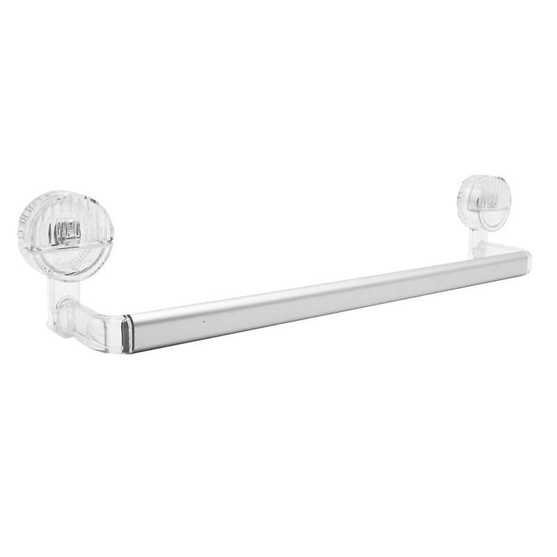 Suction Cup Towel Bar , Removable Vacuum Suction Towel Holder Self Adhesive Towel Rack for Bathroom