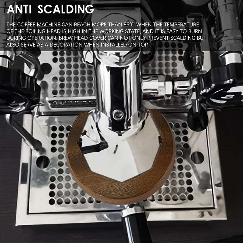 Suitable for E61 Series Coffee Machine Accessories Brewing Head Walnut Solid Wood Anti-Scalding Ring